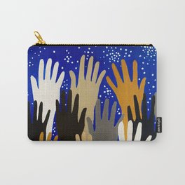 Reach For The Stars  Carry-All Pouch | Nature, Galaxy, Hands, Painting, Universe, Krystelleannavsec, Boho, Abstract, Pop Art, Sky 