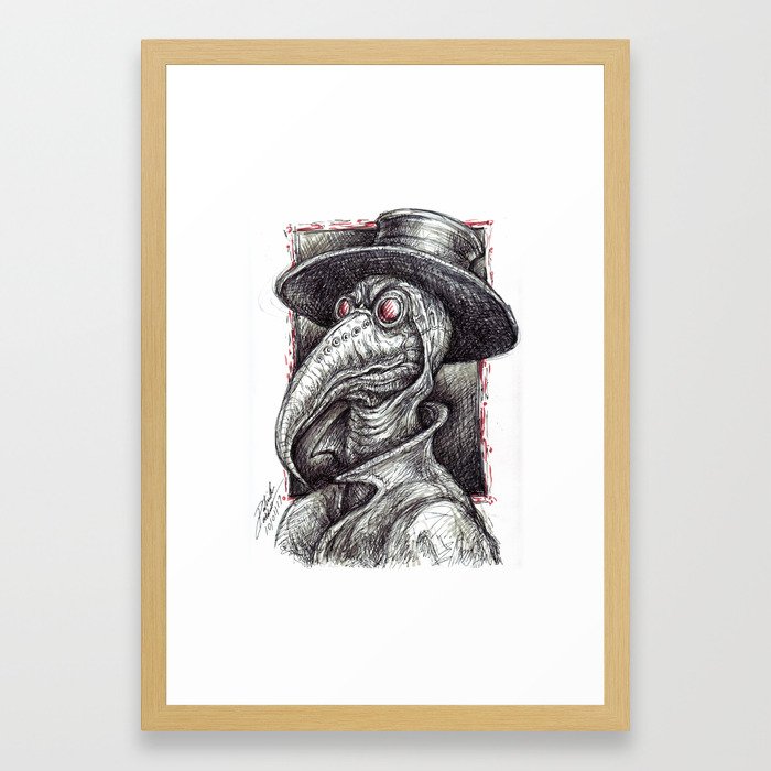 Plague Doctor Framed Art Print