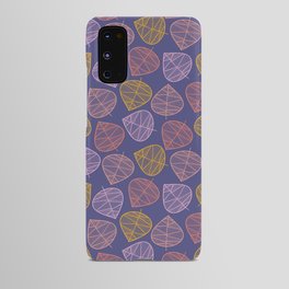Geometric Leaves Blue Android Case