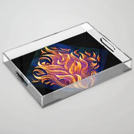 "Inflamed" (on Black) - By Brooke Duckart Acrylic Tray