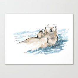 Sea otter Canvas Print