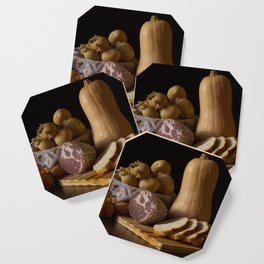 Italian Still Life with Ham and Vegetables Coaster