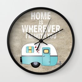 Campers Roll Camp Camper Camping Wall Clock Vacation Travel Transportation New 