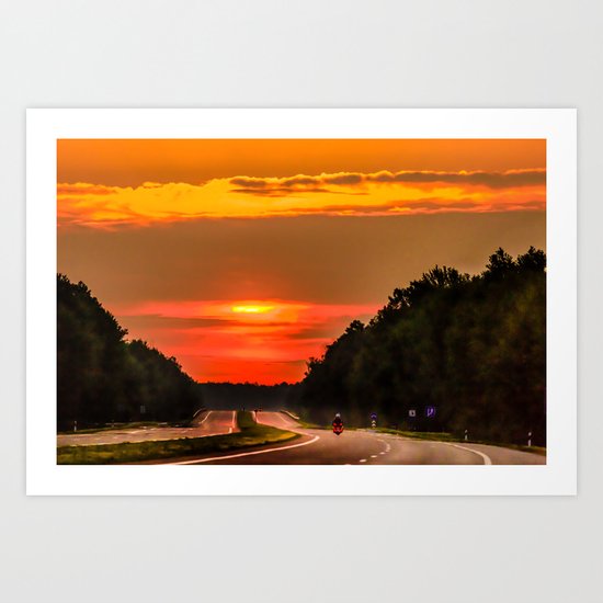 Road to the sun Art Print