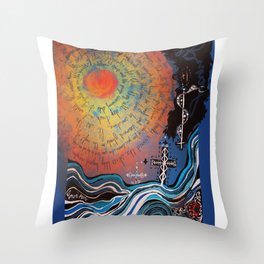Lady In The Sea Throw Pillow