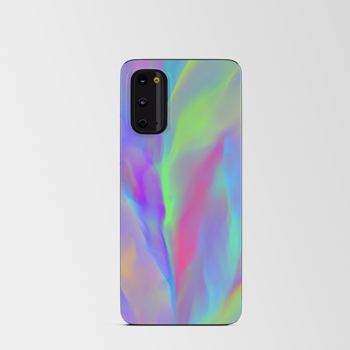 Neon Flow Nebula #12: green & blue Android Card Case