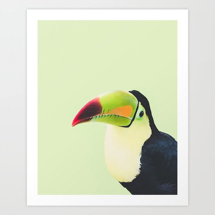Toucan Do It! - lime Art Print