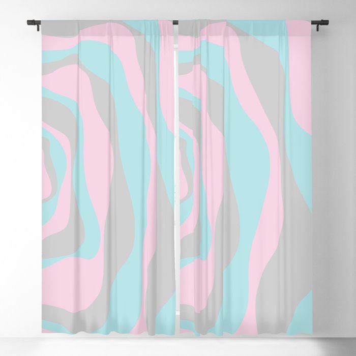 Ebb and Flow 4 - Pastel waves Blackout Curtain