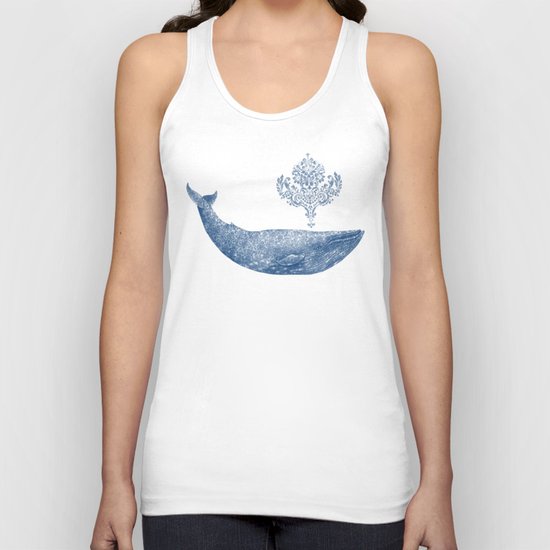 The Damask Whale Unisex Tank Top