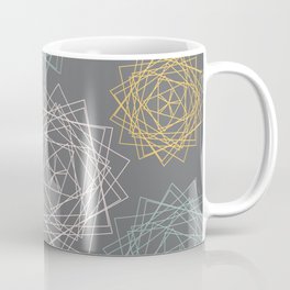 Dark Pastel Origami Blooms Coffee Mug