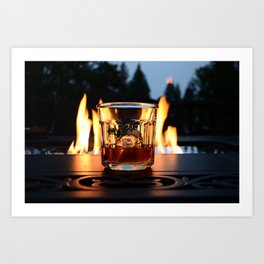 Fireside Bourbon Art Print