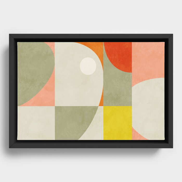 abstraction mid mod Framed Canvas