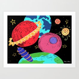 Convention of Unconventional Planets Art Print