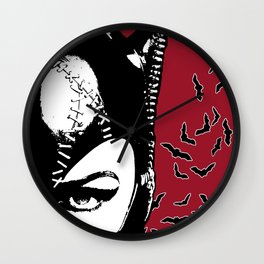 Red Catwoman Wall Clock
