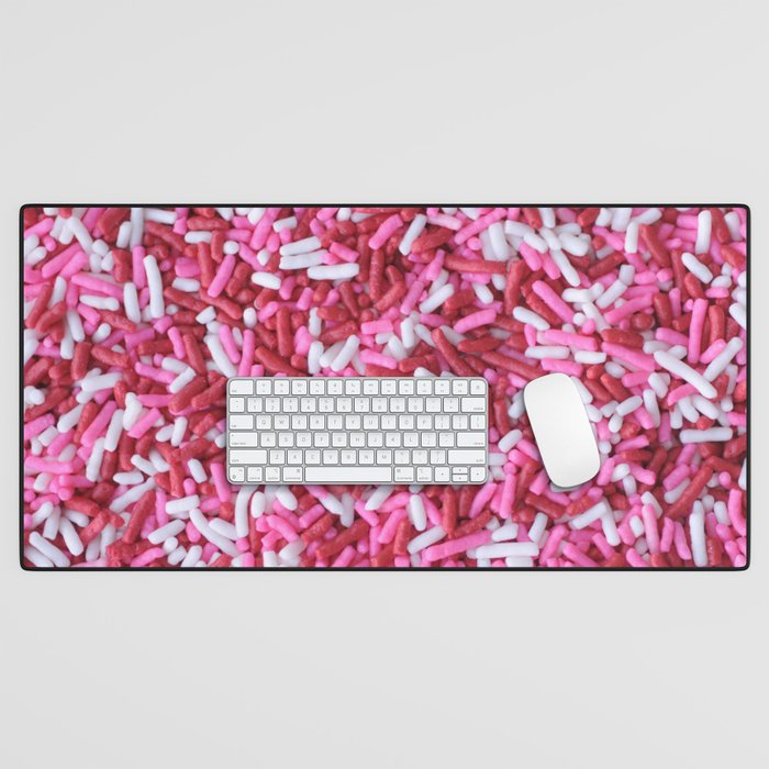 Cute Valentine's Sprinkles | Sugar Candies Desk Mat