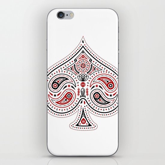 83 Drops - Spades (Red & Black) iPhone & iPod Skin