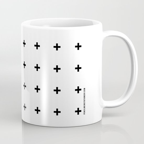 Black Plus on White /// www.pencilmeinstationery.com Coffee Mug