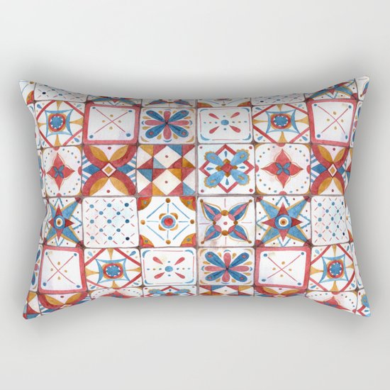 Tile pattern Rectangular Pillow