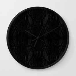 Black Snake Skin Print Wall Clock