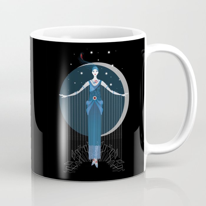 Fashion art deco elegant stylish illustration Coffee Mug