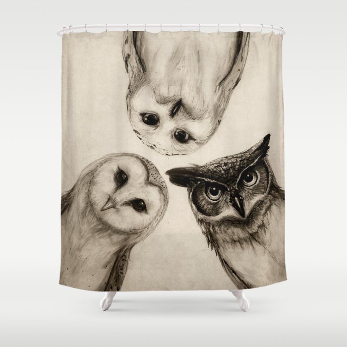 The Owl's 3 Shower Curtain