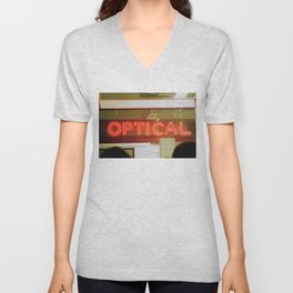 OPTICAL V Neck T Shirt