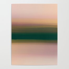Beige And Pink Abstract Beach Landscape Poster