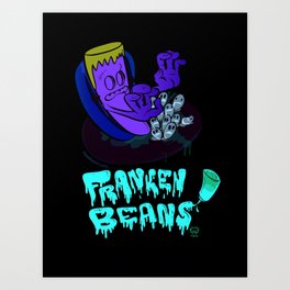 Franken Beans Art Print