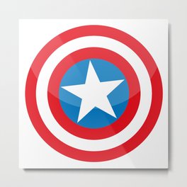 capitan america Metal Print | Red, Blue, Star, Graphicdesign, Shield, Capitanamerica 