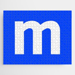 letter M (White & Blue) Jigsaw Puzzle