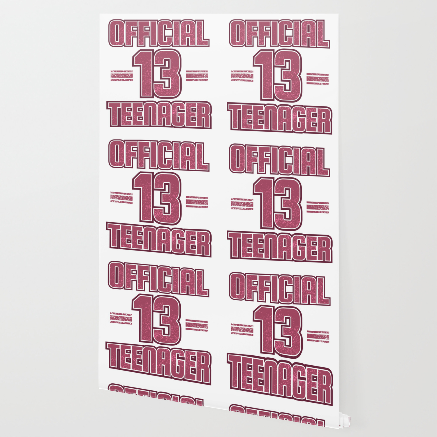 Official Teenager Cute 13 Year Old Distressed Pink Graphic