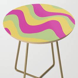 Retro Summer Swirl Wave #4 #minimal #decor #art #society6 Side Table