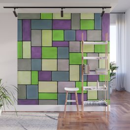 Rectangles And Squares Contemporary Black Outline Art 3 Wall Mural