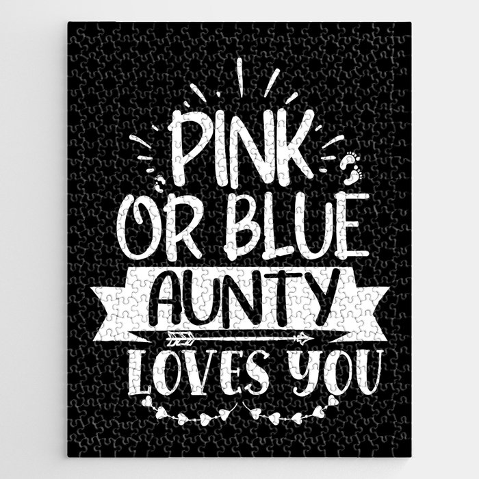 Pink Or Blue Aunty Loves You Jigsaw Puzzle