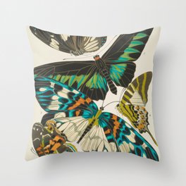 Butterfly Print by E.A. Seguy, 1925 #1 Throw Pillow