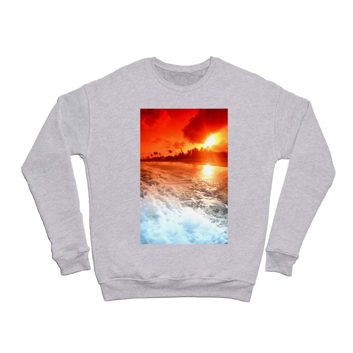 Ocean Waves Sunrise Crewneck Sweatshirt