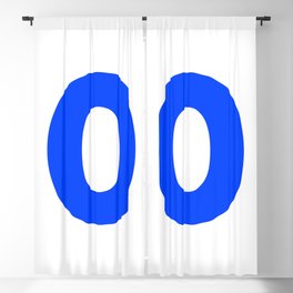 letter O (Blue & White) Blackout Curtain