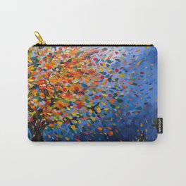 Fall Trees with Leaves Blowing in the Wind by annmariescreations Carry-All Pouch