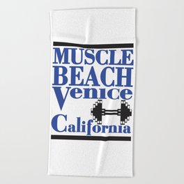 Muscle Beach Venice California Famous Sign Beach Towel