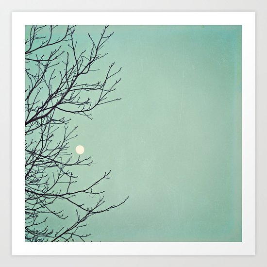Holding the moon Art Print