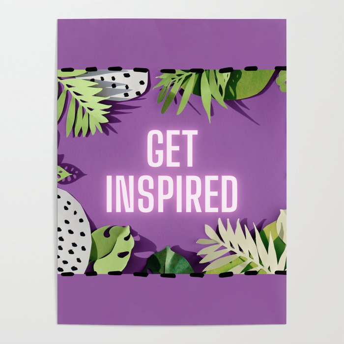 Get Inspired Tropical Poster