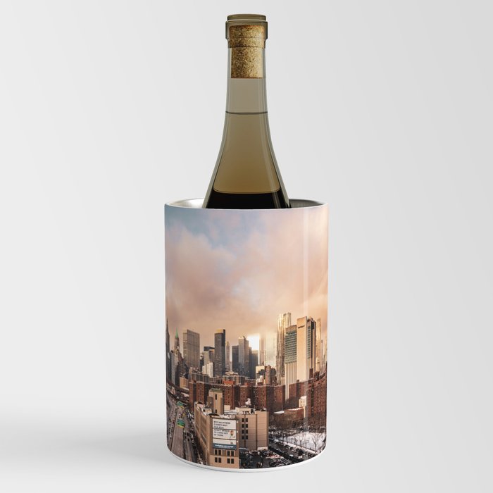 New York City Views | Brooklyn Bridge and Skyline Photography Wine Chiller