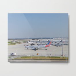 Flight AA717 MUC-PHL Metal Print
