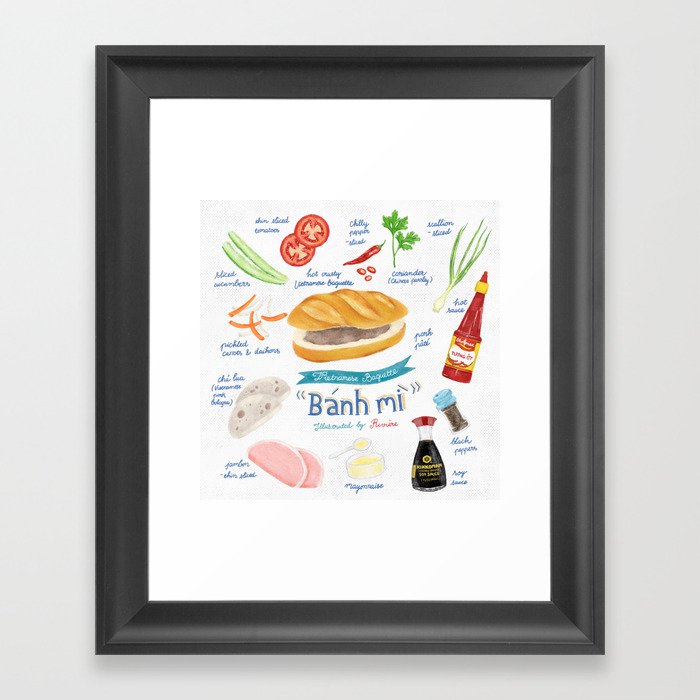 Bánh Mì (Vietnamese Baguette) Framed Art Print