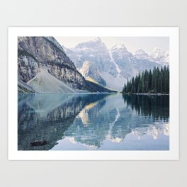 Sunrise Reflections - Moraine Lake, Banff Mountain Landscape Photography Art Print