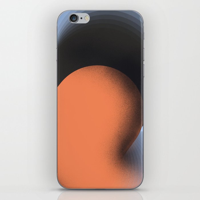 Orange and black fusion iPhone Skin