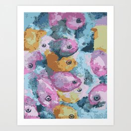 Fish cloud Art Print