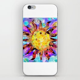 Whimsical Colorful Sun Symbol - Wild Sun iPhone Skin