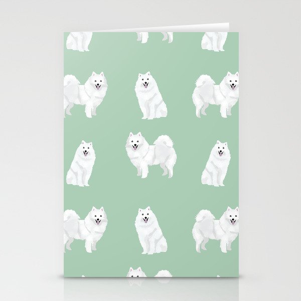 Japanese Spitz pure breed dog pattern pet gifts for dog lovers Stationery Cards