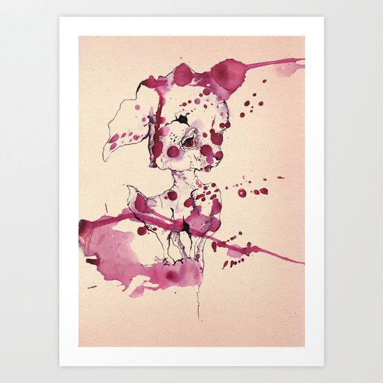 Spotted kitty fawn Art Print